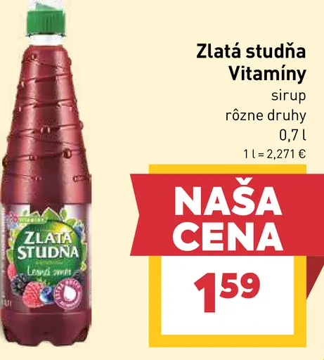 Zlatá studňa Vitamíny sirup
