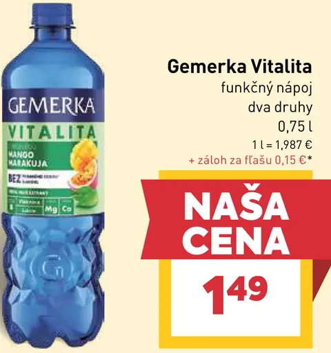 Gemerka Vitalita funkčný nápoj