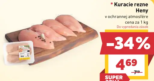 Kuracie rezne Heny v ochrannej atmosfére
