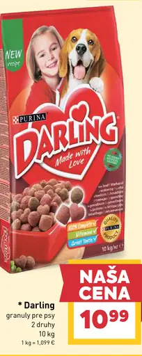 Darling granuly pre psy 2 druhy