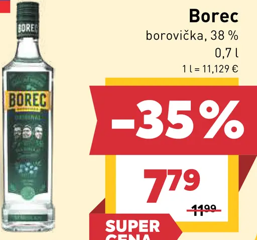 Borec borovička 38 %