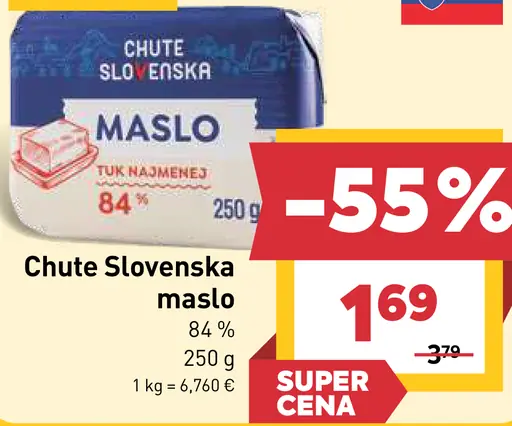 Chute Slovenska maslo 84 % tuku