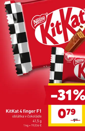 Nestlé KitKat 4 finger F1 oblátka v čokoláde