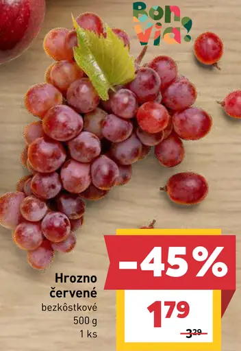 Hrozno červené bezkôstkové