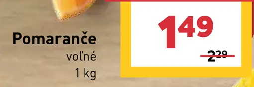 Pomaranče voľné