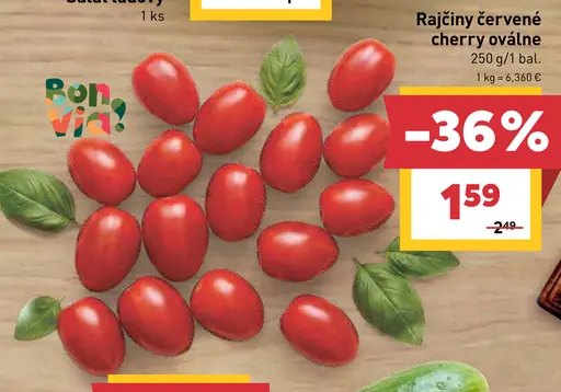 Rajčiny červené cherry oválne