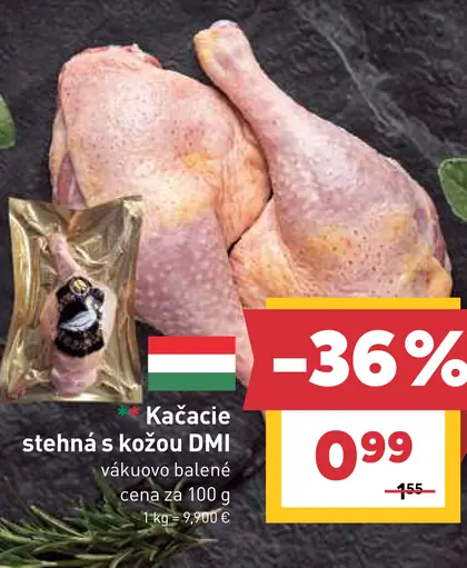Kačacie stehná s kožou DMI vákuovo balené