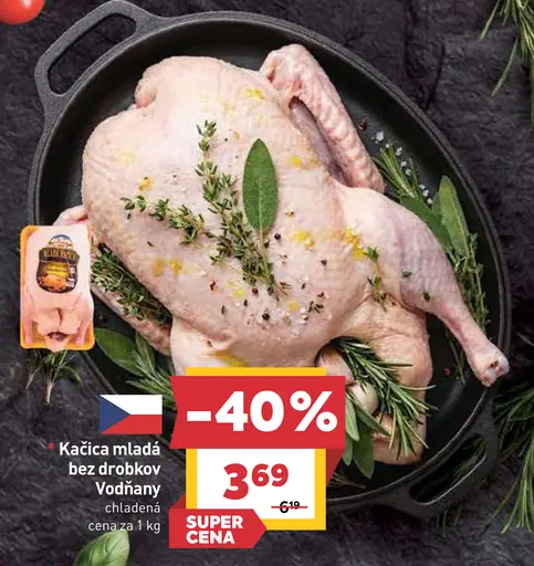 Kačica mladá bez drobkov Vodňany chladená