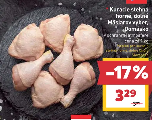 Domáško kuracie stehná horné a dolné v ochrannej atmosfére