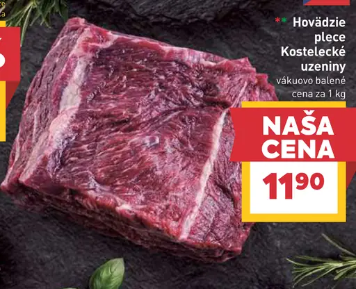 Kostelecké uzeniny hovädzie plece vákuovo balené