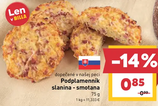 Podplamenník slanina-smotana
