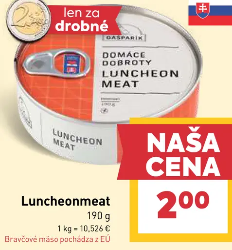 Damáče Domaće pork luncheon meat