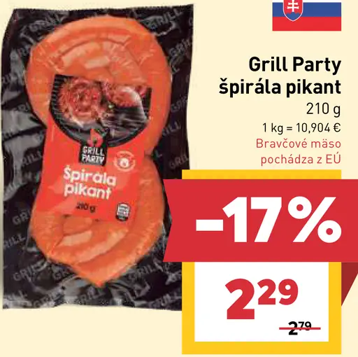 Mecom Grill Party špirála pikant