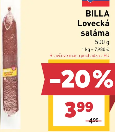 BILLA Lovecká saláma