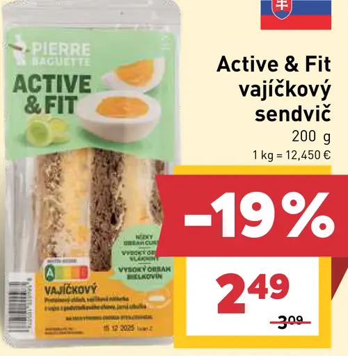 Pierre Active & Fit vajíčkový sendvič