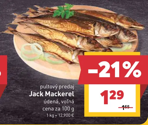 Jack Mackerel údená makrela voľná