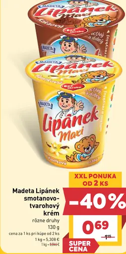 Madeta Lipánek Maxi smotanový krém