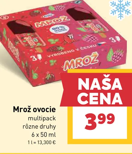 Mrož ovocie multipack nanuky