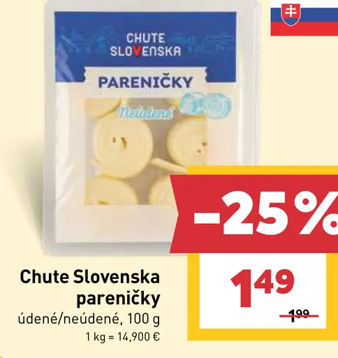Chute Slovenska pareníčky údené/neúdené