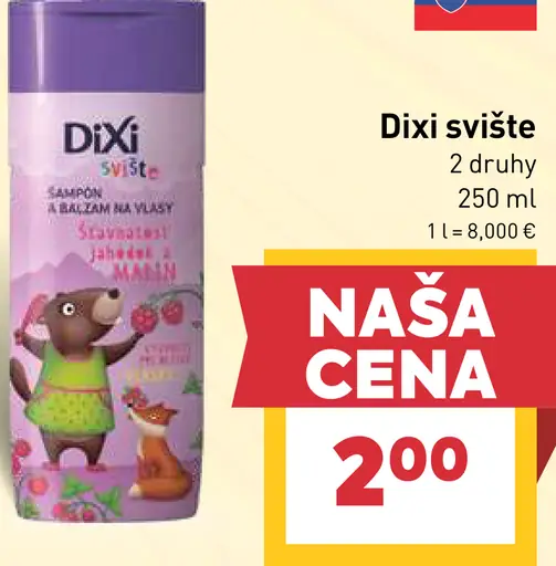 Dixi sprchový gél pre deti svište