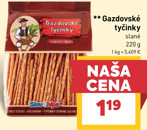 Gazdovské tyčinky slané