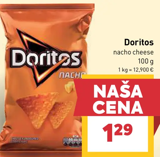 Doritos nacho cheese tortilla chips