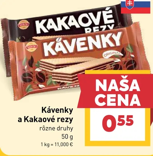 Kávenky a Kakaové rezy
