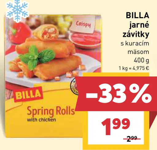 BILLA jarné závitky s kuracím mäsom