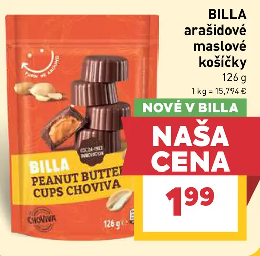 BILLA arašidové maslové košíčky