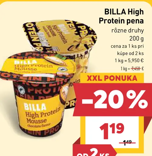 BILLA High Protein pena