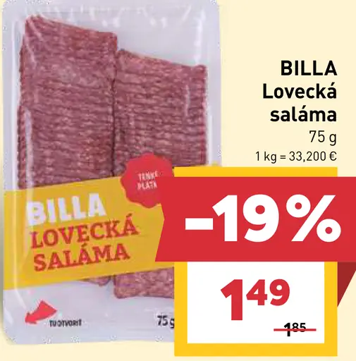 BILLA Lovecká saláma