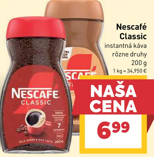 NESCAFÉ CLASSIC, instantná káva