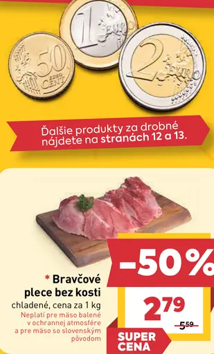 Bravčové plece bez kosti chladené