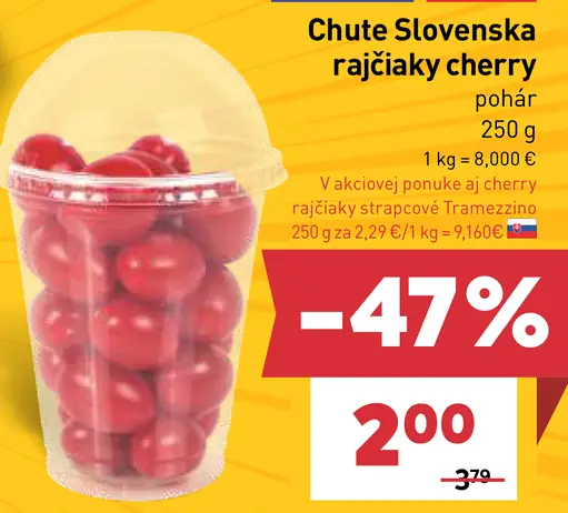 Chute Slovenska rajčiaky cherry pohár