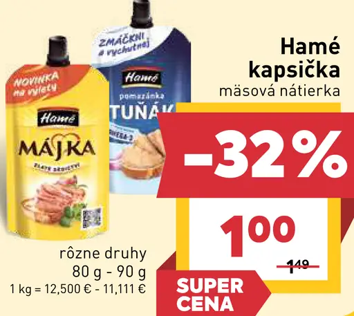 Hamé kapsička mäsová nátierka