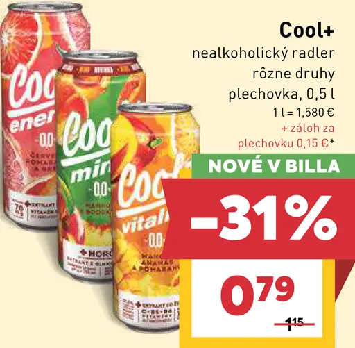 Cool+ nealkoholický rádler plechovka