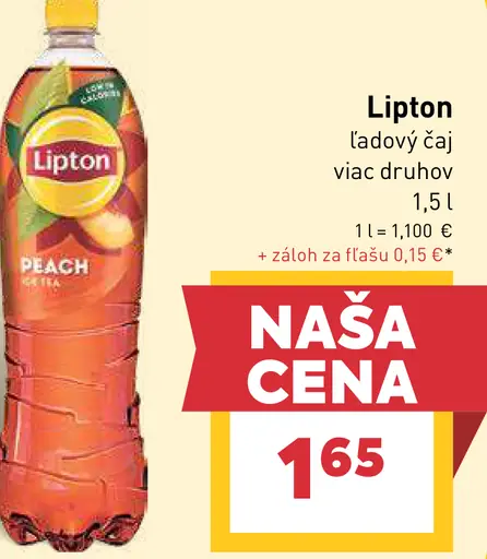 Lipton Ice Tea ľadový čaj s príchuťou broskyne