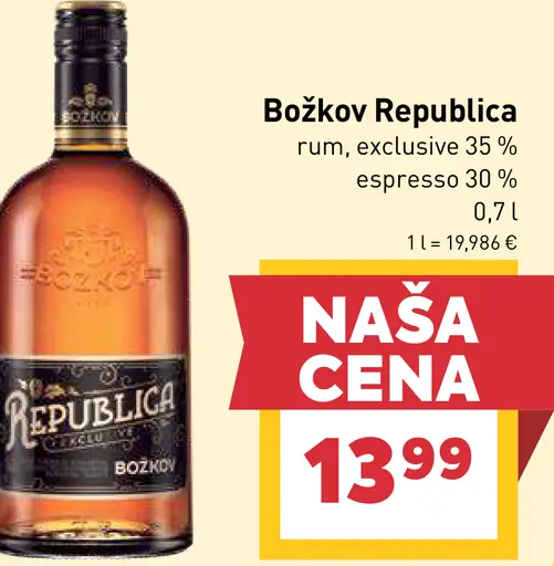 Božkov Republica rum Exclusive, Espresso