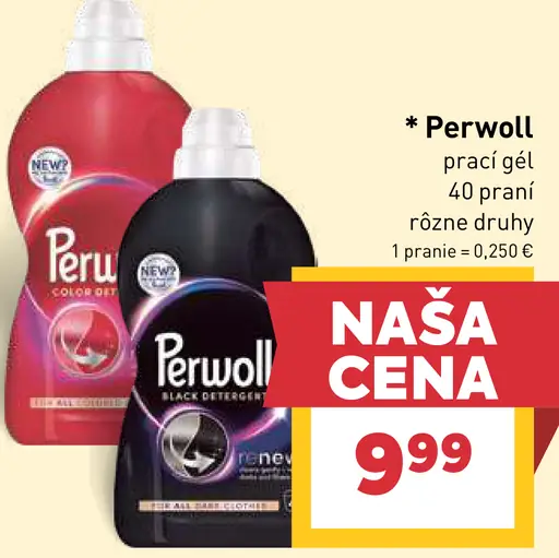 Perwoll prací gél rôzne druhy 40 praní