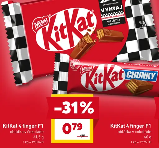 Nestlé KitKat 4 finger F1 oblátka v čokoláde