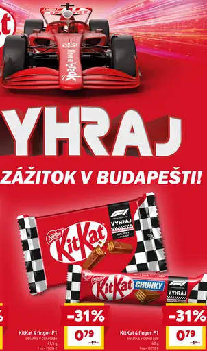 Nestlé KitKat 4 finger F1 Chunky oblátka v čokoláde