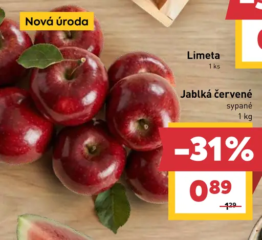 Jablká červené sypané