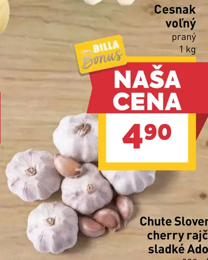 Cesnak voľný praný