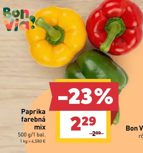 Paprika farebná mix