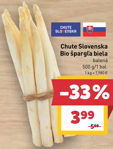 Chute Slovenska Bio špargľa biela
