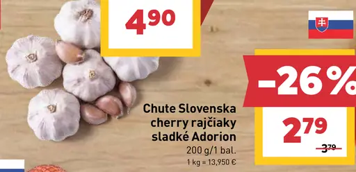 Chute Slovenska rajčiaky cherry sladké Adorion