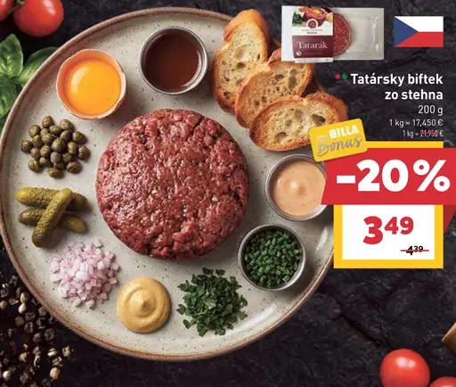 Tatársky biftek zo stehna XXL