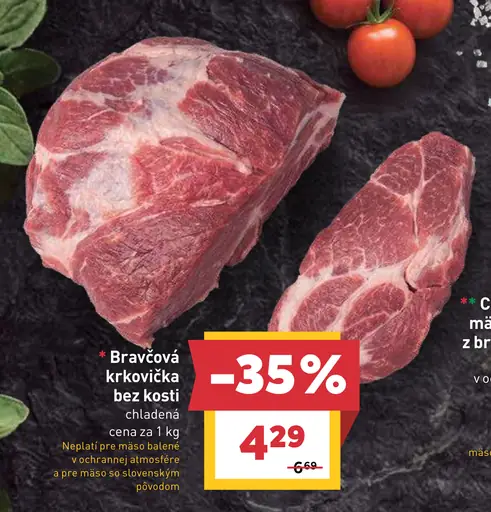 Bravčová krkovička bez kosti chladená