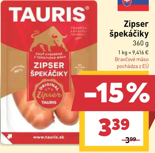 Tauris Zipser špekáčiky
