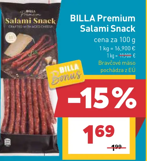 BILLA Premium Salami Snack